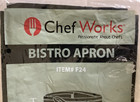 Chef Works Unisex Bistro Apron Black  f24 Blk-0 Food Service 32x28  New Nip