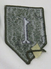 United States Army Single Military Patch 1st Infantry Division Black On Olive