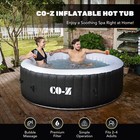 Co-z 4 Person Portable Inflatable Hot Tub Spa W 120 Air Jet For Patio Backyard