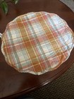 Lot Of 4 Tommy Bahama Placemats  Quilted Round 15  Orange White  Cotton