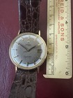 Omega Seamaster De Ville Vintage 34mm Automatic Date Gold Plated Brown Strap