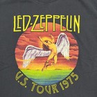 Led Zeppelin Us Tour 1975 T-shirt Reprint 2006 Logo Tour Concert Rock Band Tee M