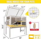 Petscosset Guinea Pig Cages Wooden Indoor Rabbit Hutch With Detachable Stand