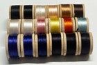 Lot Of 18 Vtg Belding Corticelli  10yd Wooden Spools Silk Thread Size D New used