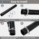 Gasoline Fuel Filler Neck Hose 2  Id W 4 Clamps  15 7 8  Straight Gas Tank Hose