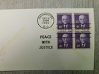 First Day Of Issue Andrew Carnegie Ny 1960 Peace Vintage Stamp Envelope Cover