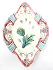 Antique French Majolica Artichoke Asparagus Platter Fives-lille C1890 Barbotine