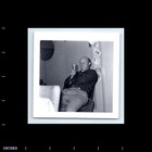 Old Vintage Square Photo Solo Bald Man Smiling Holding Glass Drinking