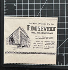 Roosevelt Hotel New Orleans Famous Blue Room Dining Vintage Print Ad 1960