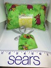 Tooth Fairy Pillow Green 8    X 5    With Matching Pouch