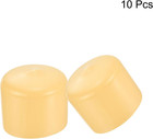 10pcs Rubber End Caps 1 1 2  Id Vinyl Round Tube Bolt Cap Cover Thread