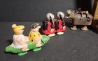 Rare Vintage Marx Toys Fred Flintstone Wilma Ramp Walker Mixed Lot Set Of 5