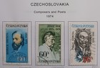 Czechoslovakia - 1974 - Lot Of Stamps On Album Page   - Used
