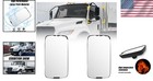 For 2022  International Mv Series  Black Manual Side View Mirrors  Direct Oem