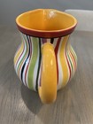 Crate And Barrel Mambo Striped Pitcher Vintage