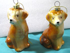 2 Golden Retriever 2 Poodle  Christmas Ornament Pair Dogs Dog Holiday Glass