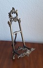 Vintage Solid Brass Book Easel Stand Bible Music Holder Tabletop 9 Inch Height