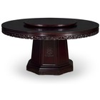Us Seller - Dark Cherry Rosewood Flower Round Dining Set-free Inside Delivery