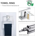 5-pieces Light Silver Bathroom Hardware Accessories Set 24 Inch Towel Bar Towe