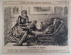 Punch Cartoon 1891 Antique Original Rare Vhtf Etch Fashion Satire Genius Egoism 
