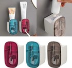 Wall Mounted Toothbrush Holder With Automatic Toothpaste Dispenser Toothpaste Sq