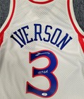 Allen Iverson Signed  97 Roy  Mitchell Ness Swingman 76ers Jersey Autograph Psa