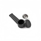 2pack Black Silicone Smoking Pipes 4 Inches With Lids And Stainless Steel Filte