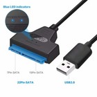 Usb 2 0 To Sata 22 Adapter External Hard Drive Cable Hdd Ssd Converter 2 5