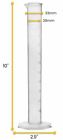 Eisco Labs 100ml Graduated Cylinder  Class B - Polypropylene