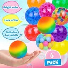 6 Pack 2 5  Squishy Silicone Fidget Stress Relief Balls Sensory Toys