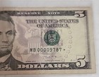 Series 2013  5 Dollar Bill Federal Reserve Star Note     Rare   Low Serial Number