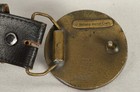 Indiana Metal Craft Vintage Bmw Brass Belt Buckle   Leather Belt 34-36