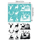  2pcs 11x8 6 Inch Pattern Self-adhesive Silk Screen Printing Stencil Deer