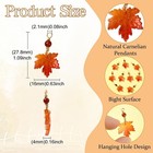 30pcs Autumn Glass Maple Leaf Charms Red Agate Pendants For Necklace Jewelry Diy