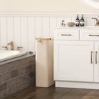 Slim Laundry Hamper With Lid  Narrow Laundry Basket With Bamboo Handles