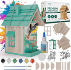 Tlsec Wooden Birdhouse Kit     Diy Fir Wood Hanging Bird House For Kids   Adults  