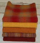 Hand Dyed Rug Hooking Wool Mill-dyed    cock-a-doodle-doo   5-pc  Collection 