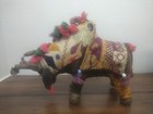 Vintage Hand Woven Bull Embroidered Stuffed Tassels Patches Made In India