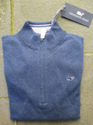 Vineyard Vines Boy Preppy Quarter Zip Blue Pullover Sweater Cotton M 12-14 Nwt