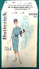Vintage 1950 Dress Pattern Fitted Dress 3 4 Sleeve Butterick 9096 Sz18 B38 Uncut