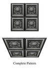 Decorative Pvc Ceiling Tile 2 x2   25 pack -antique Silver  223 Drop-in glue-up