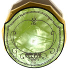 1920s Vintage Art Deco Mcm Amber Color Glass Vanity Powder Jar W  Celluloid Lid