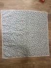 Vintage Raggedy Ann   Andy Baby Crib Quilt Blanket Reversible Blue 42x39