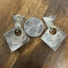 Vintage Mexico 925 Sterling Silver Geometric Dangle Earrings Ts-76 13 98 Grams