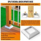 12 Pcs 4x4  actual  4 x4   Aluminum Deck Post Base 4 x4   White 