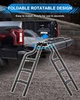 Universal 42  Dual-side Rotatable Pickup Truck Tailgate Ladder  Foldable Heav   