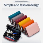 Mens Womens Leather Wallet Credit Card Holder Rfid Blocking Zipper Pocket Purse