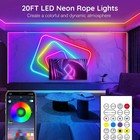 20ft Neon Rope Lights flexible Led Rope Lights Control With App remote multiple