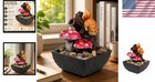 Resin Desktop Fountain  Lighted Tabletop Water Feature For Home Office Decor