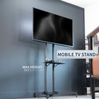 Vivo Mobile Tv Cart For 32  To 83  Lcd Led Plasma Flat Panel Stand W wheels